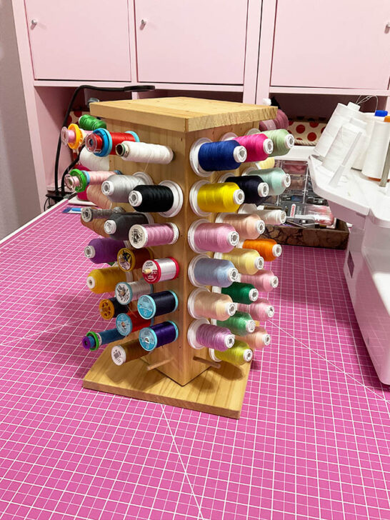 my rotating sewing thread rack