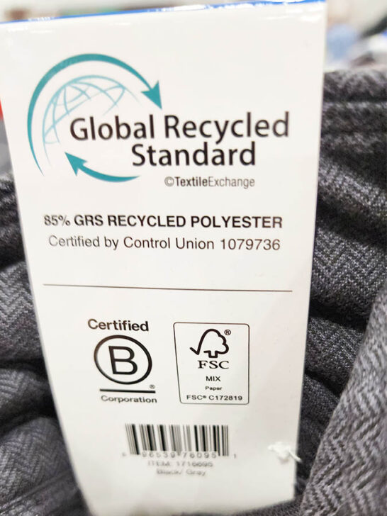 recycled fabric label