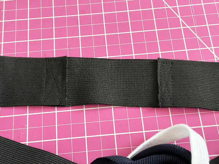 sew a diagonal stitch from each corner