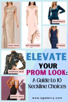 different necklines of modern prom dresses