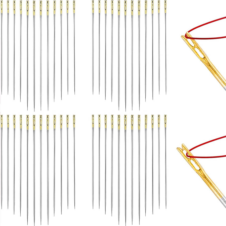 Gold Plated Eye Of Self-Threading Needles