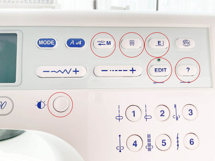 buttons I have never used on my Janome 6600P machine