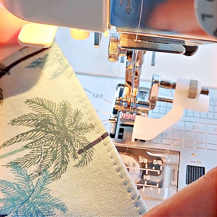 I test sewing machine settings on scrap fabric