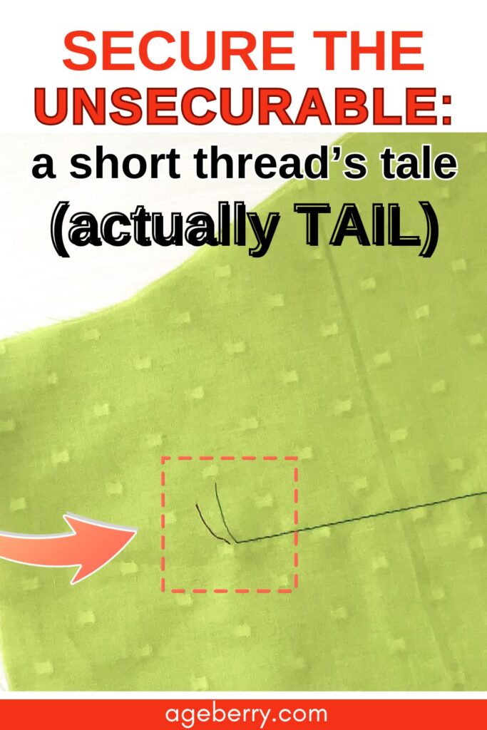 How to secure short thread tails tutorial