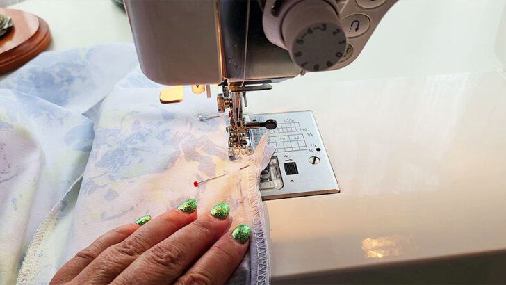 carefully sew to connect the seam