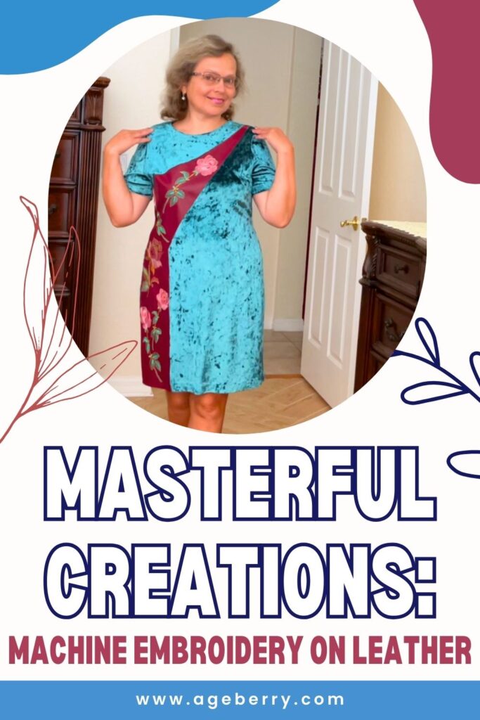 Masterful Creations Machine embroidery on leather.