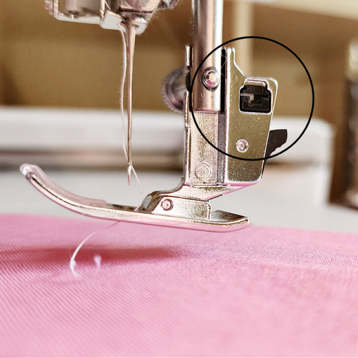 hole for inserting quilting bar seam guide on my Brother Luminaire machine