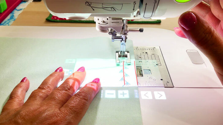 marking pen and ruler are more reliable in keeping decorative stitches