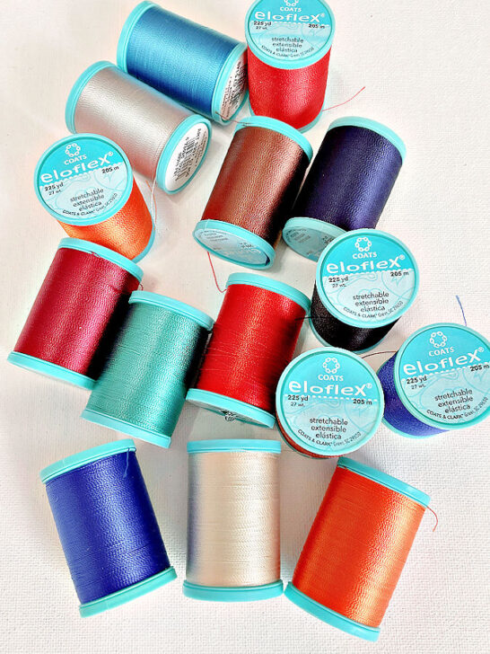 Stretchable thread Eloflex for sewing knits