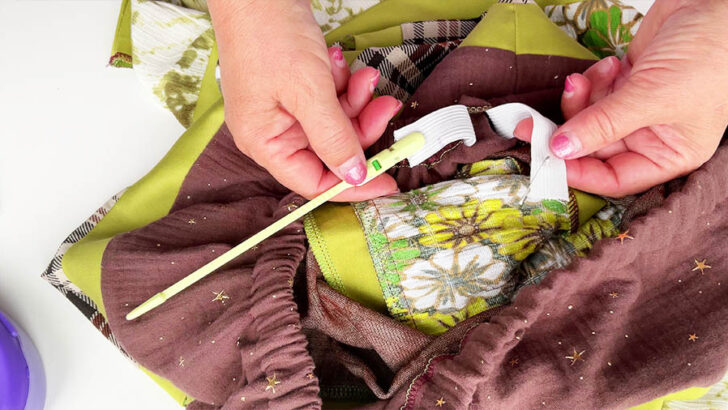 attach a safety pin to the other end of my elastic