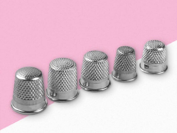 different sizes of metal thimble