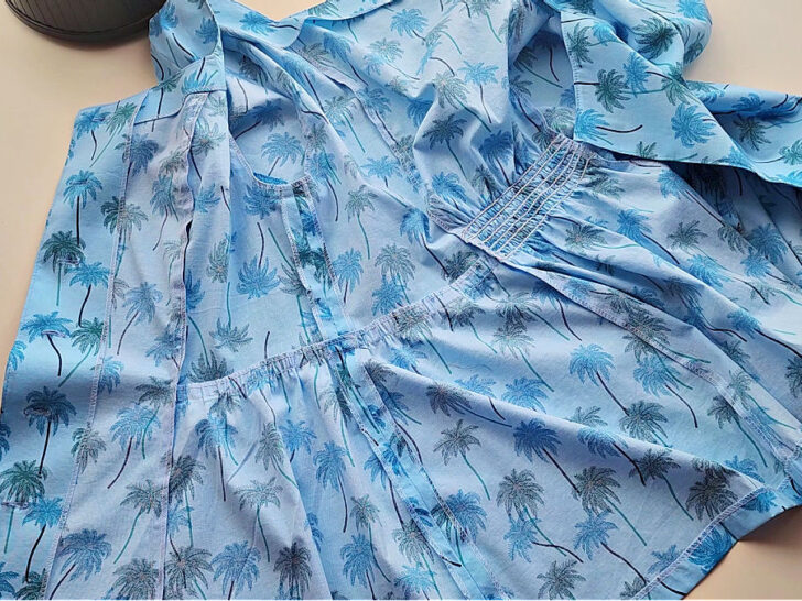 the inside of a blouse I made - all seams are finished by serger