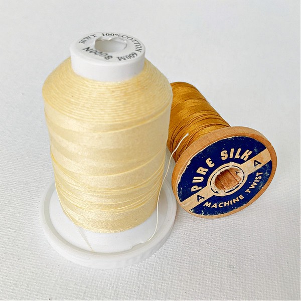 Close-up image showcasing fine silk threads