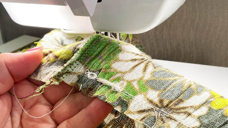 thread bunched up under the fabric when I started my stitch