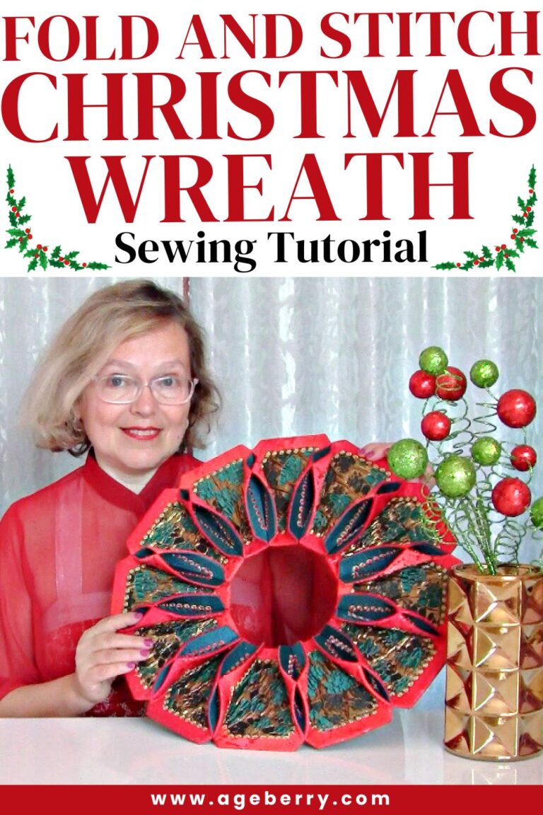 Fold And Stitch Christmas Wreath Sewing Tutorial