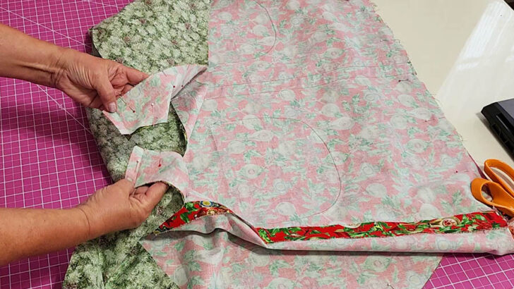 For the back pieces, leave the edges as they are