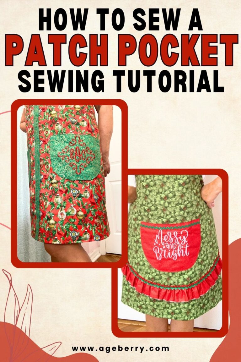 How to sew a patch pocket sewing tutorial