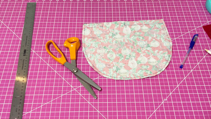 Sew slowly and steadily around the pocket edges
