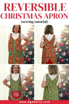 reversible Christmas apron - (sewing tutorial)