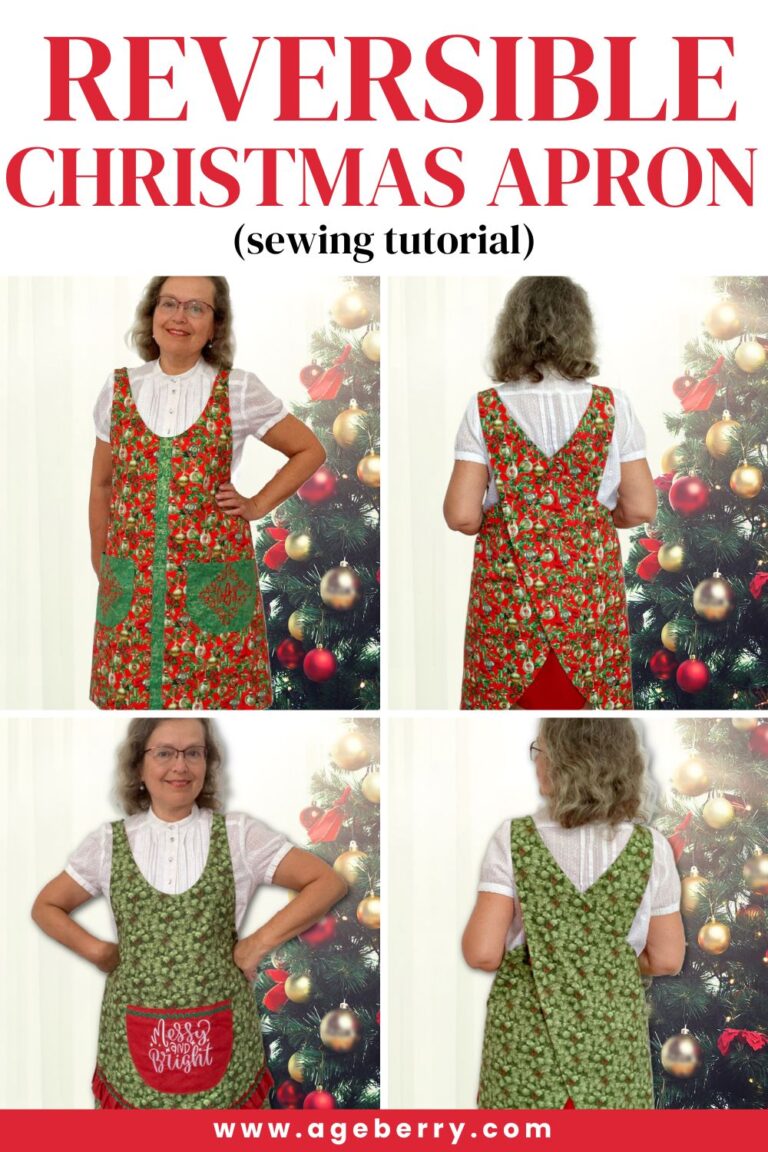 reversible Christmas apron - (sewing tutorial)