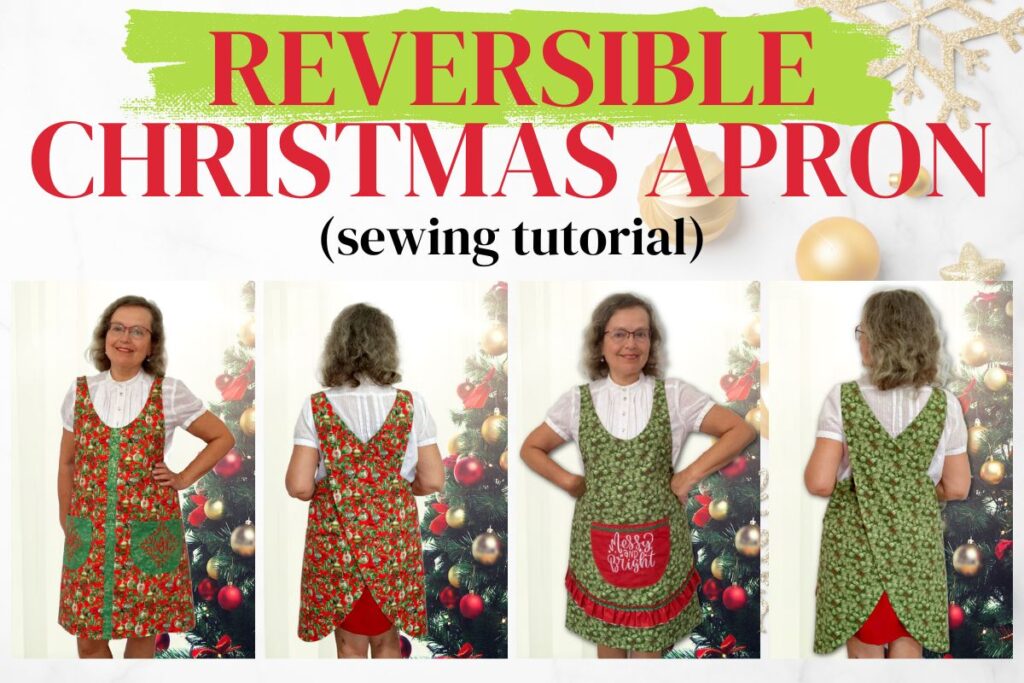 _reversible Christmas apron - (sewing tutorial) fb