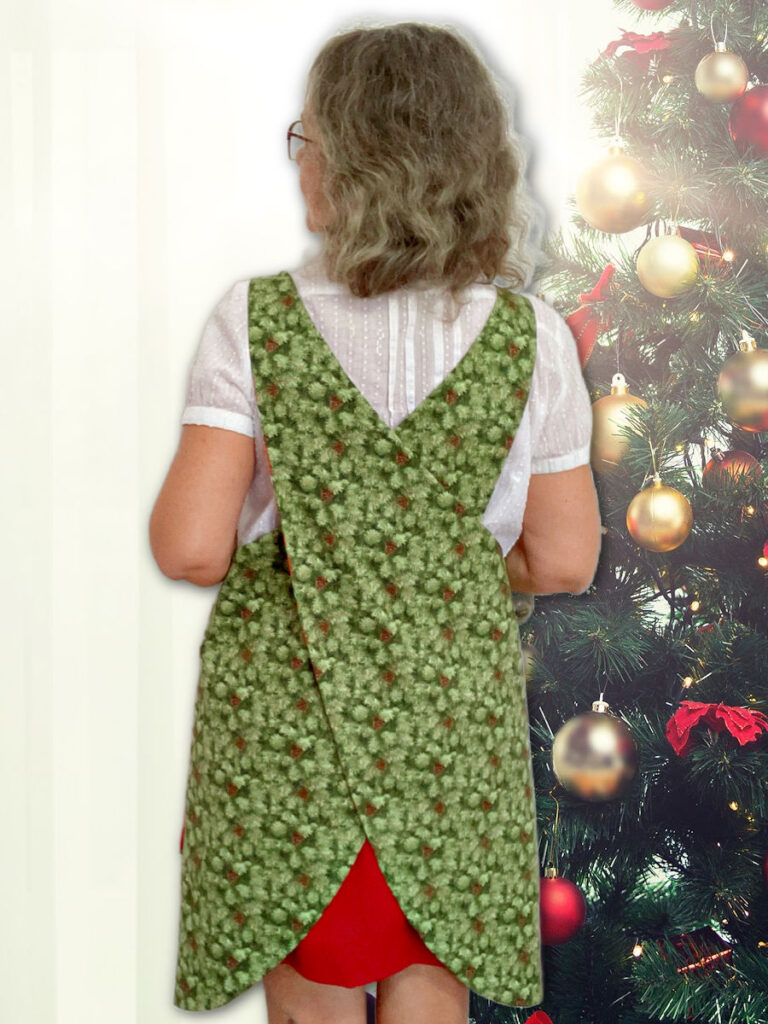 reversible apron green back