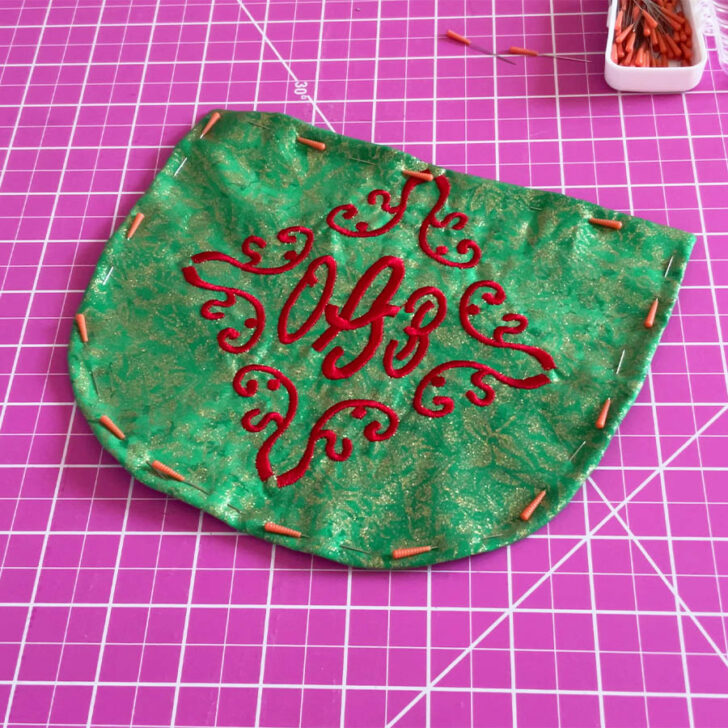use special heat-resistant pins (often called "magic pins" ) to smooth and shape the pocket edges