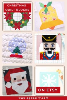 Christmas Quilt Blocks for sale on Etsy