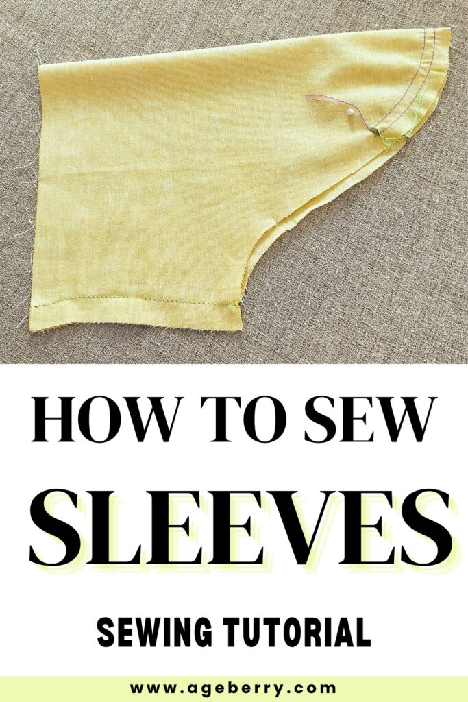 sewing tutorial on how to sew sleeves