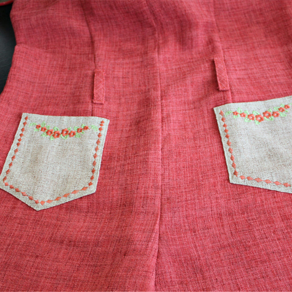 decorative stitches I put on my overall