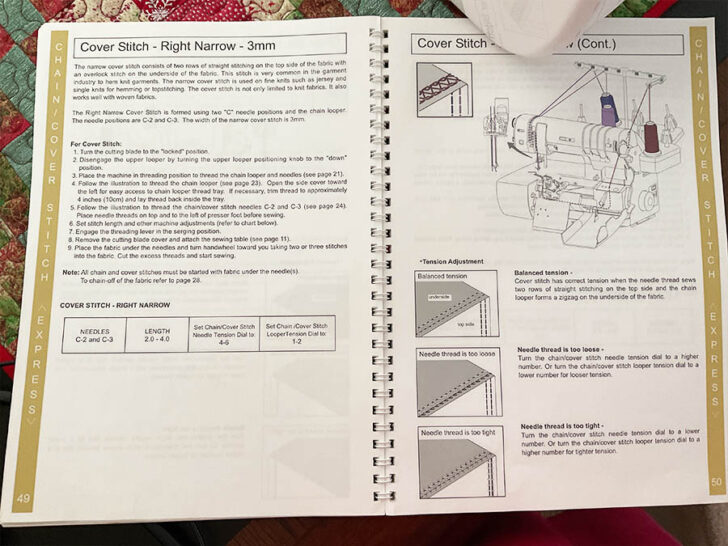 double checking tension settings on my manual