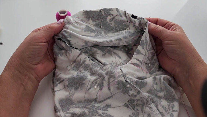 gently ease in the extra fullness of the sleeve cap