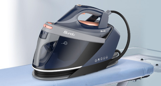the iron and base cords can be neatly stored together in the designated slot.