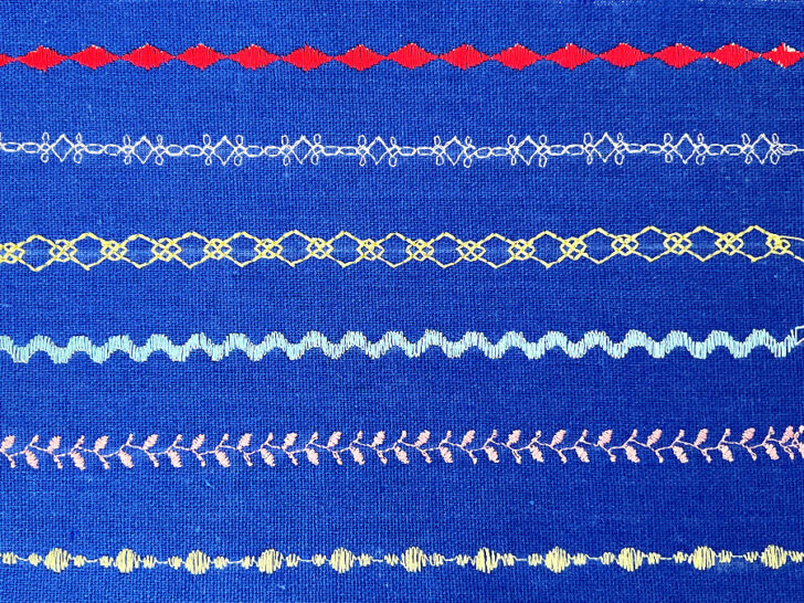 various decorative stitches I like to use