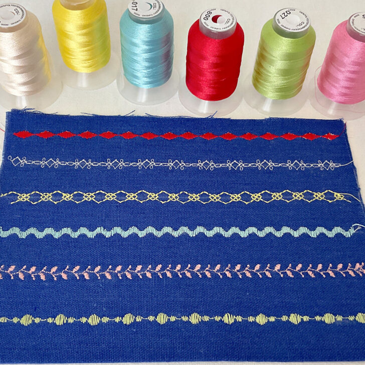 I use embroidery thread for my decorative stitches