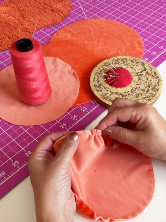 Continue stitching all the way around