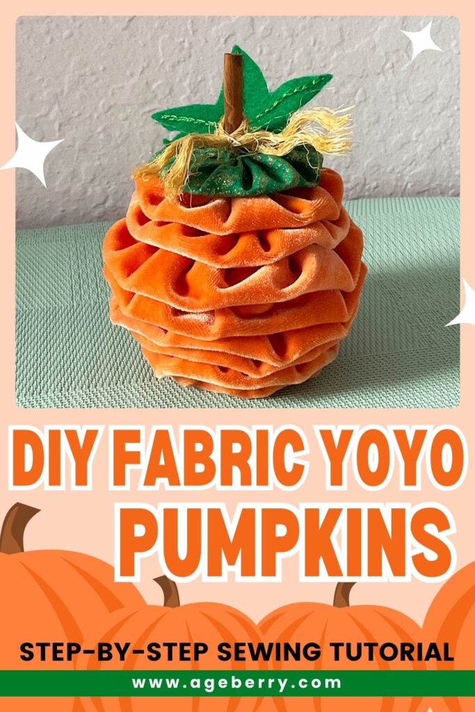 DIY Fabric Yoyo Pumpkins Step-by-step Sewing Tutorial