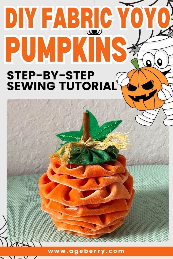 DIY Fabric Yoyo Pumpkins Step-by-step Sewing Tutorial