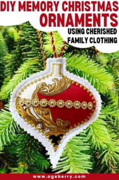 DIY Memory Christmas Ornaments Using Cherished Family Clothing