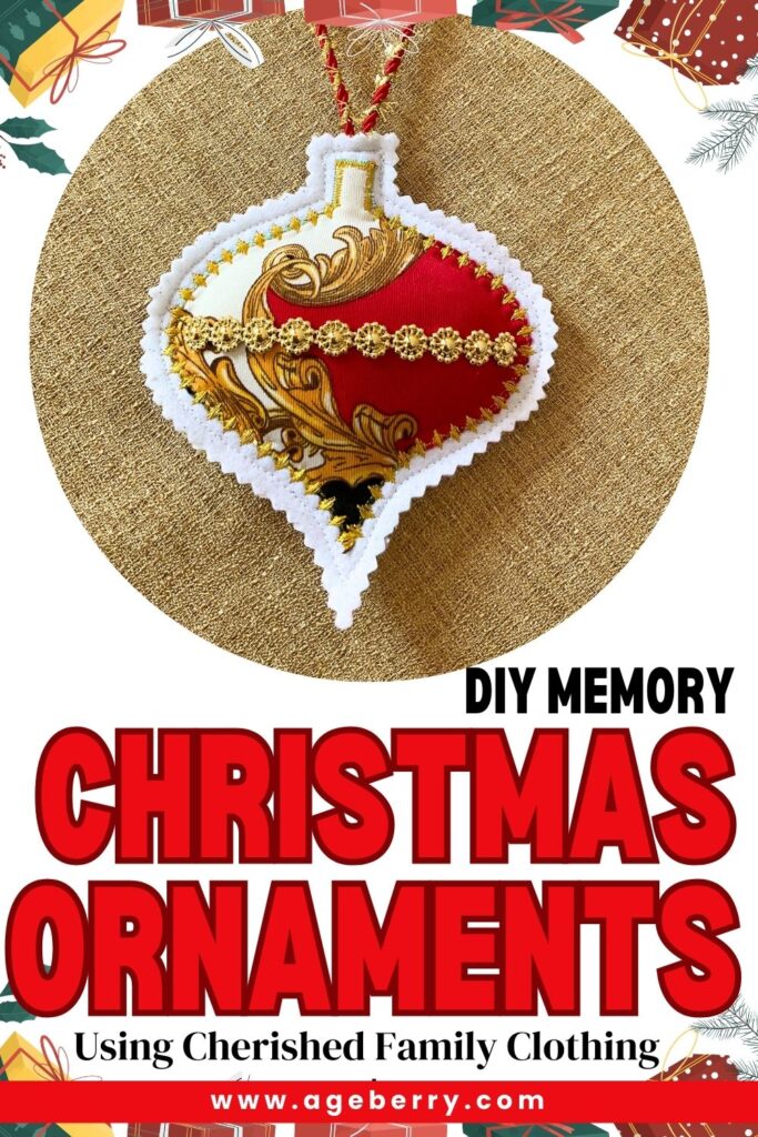 DIY Memory Christmas Ornaments Using Cherished Family Clothing pinterest