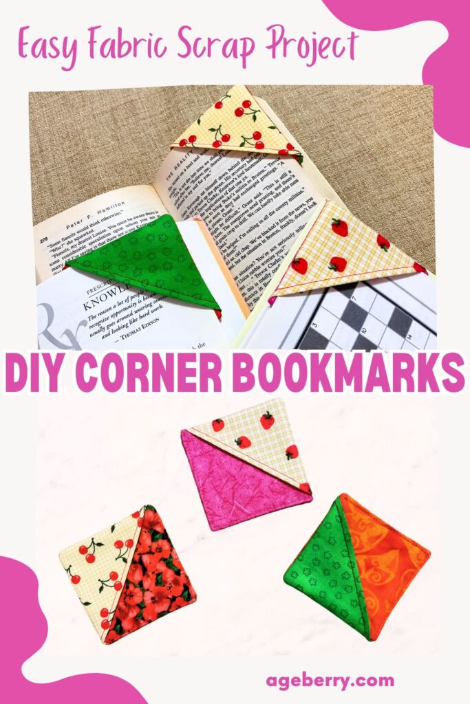 open books with DIY Corner Bookmarks