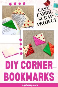 open books with DIY Corner Bookmarks
