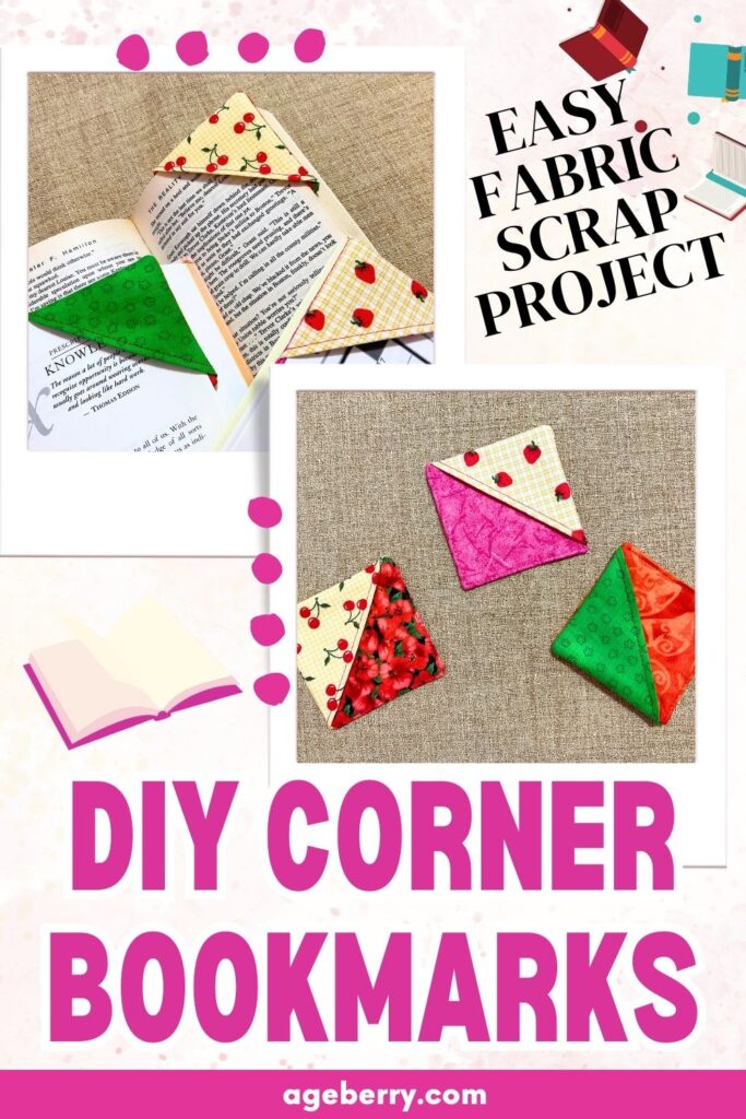 open books with DIY Corner Bookmarks