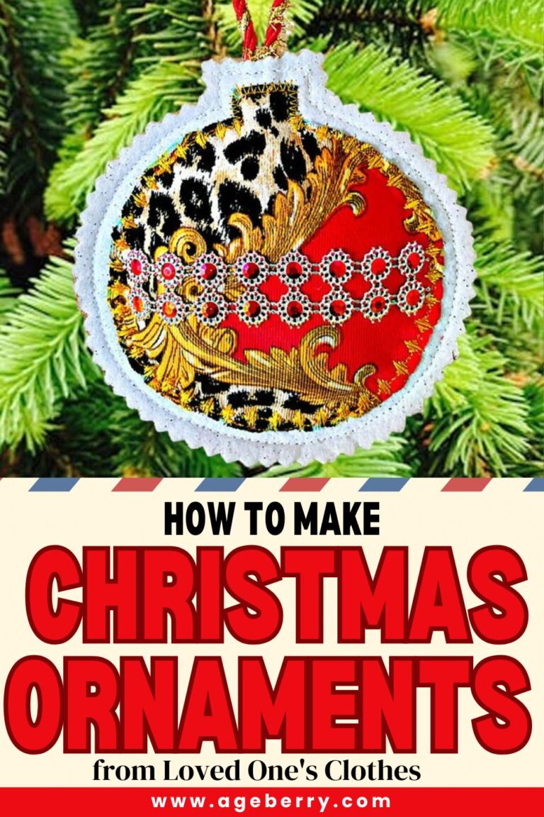 How to Make Memory Christmas Ornament from Loved One's Clothes pinterest