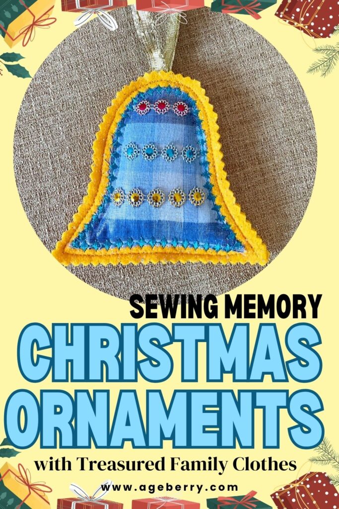 Sewing Memory Christmas Ornaments with Treasured Family Clothes pinterest
