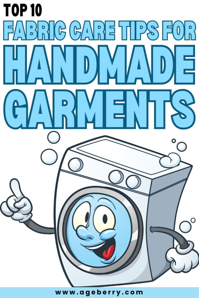 a washing machine illustration, Top 10 Fabric Care Tips for Handmade Garments
