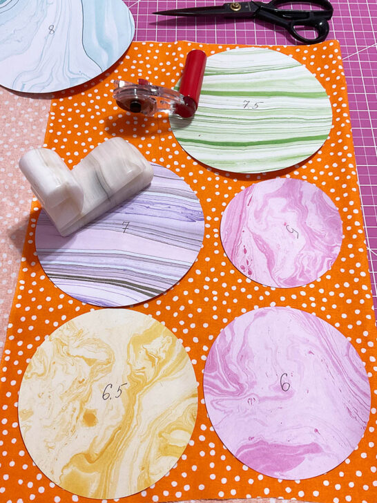 circles from Orange quilting cotton