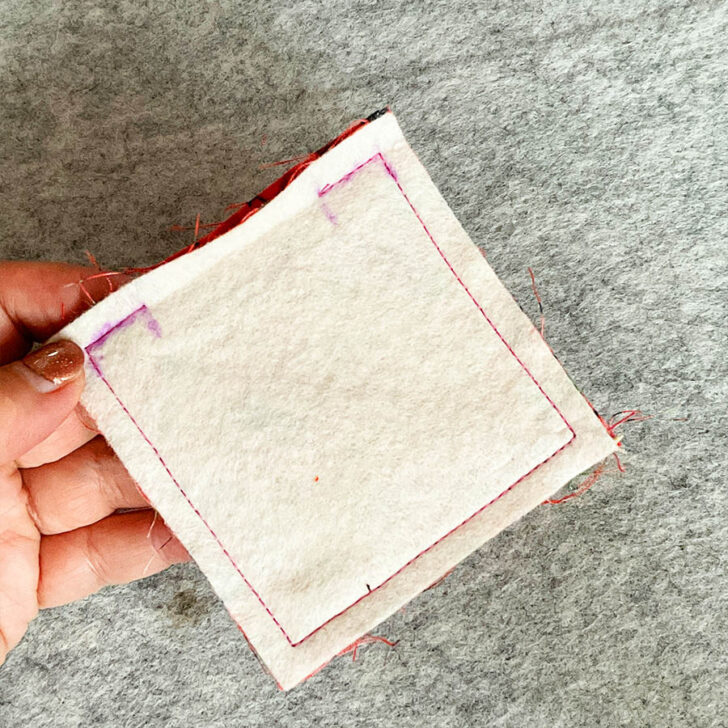 sew around the edges with 1/4" seam allowance