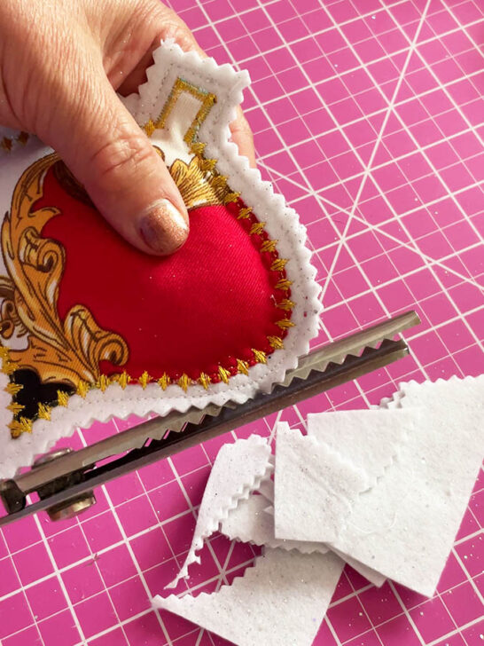 trim away the excess felt