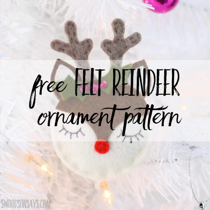 Image for Free felt reindeer ornaments to make